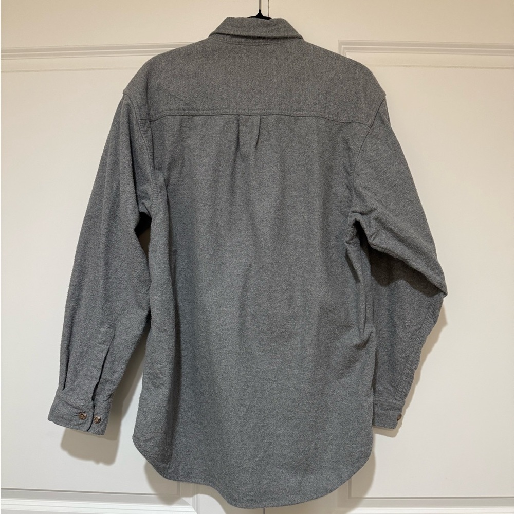 Field & Stream Thick Gray Button-Up Flannel Shirt… - image 2